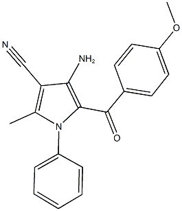 4-amino-5-(4-methoxybenzoyl)-2-methyl-1-phenyl-1H-pyrrole-3-carbonitrile 구조식 이미지