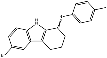 N-(6-bromo-2,3,4,9-tetrahydro-1H-carbazol-1-ylidene)-N-(4-methylphenyl)amine 구조식 이미지