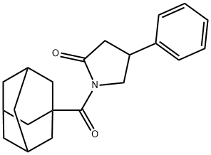 1-(1-adamantylcarbonyl)-4-phenyl-2-pyrrolidinone 구조식 이미지
