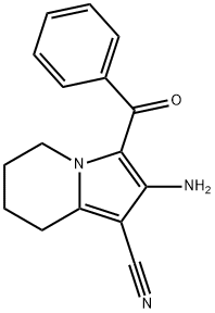 2-amino-3-benzoyl-5,6,7,8-tetrahydro-1-indolizinecarbonitrile 구조식 이미지