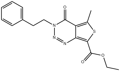 ethyl 5-methyl-4-oxo-3-(2-phenylethyl)-3,4-dihydrothieno[3,4-d][1,2,3]triazine-7-carboxylate Structure