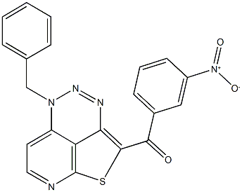(5-benzyl-5H-1-thia-3,4,5,8-tetraazaacenaphthylen-2-yl){3-nitrophenyl}methanone Structure