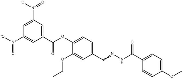 2-ethoxy-4-[2-(4-methoxybenzoyl)carbohydrazonoyl]phenyl 3,5-bisnitrobenzoate 구조식 이미지