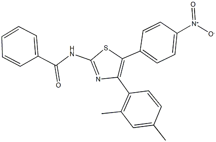 N-(4-(2,4-dimethylphenyl)-5-{4-nitrophenyl}-1,3-thiazol-2-yl)benzamide Structure