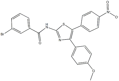 3-bromo-N-[5-{4-nitrophenyl}-4-(4-methoxyphenyl)-1,3-thiazol-2-yl]benzamide Structure