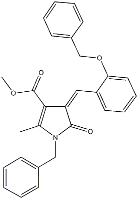 methyl 1-benzyl-4-[2-(benzyloxy)benzylidene]-2-methyl-5-oxo-4,5-dihydro-1H-pyrrole-3-carboxylate Structure