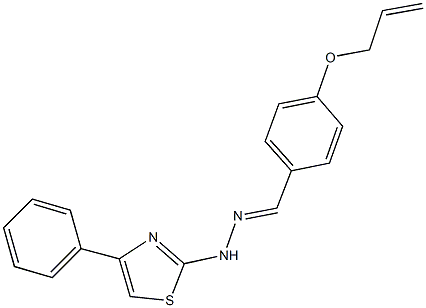4-(allyloxy)benzaldehyde (4-phenyl-1,3-thiazol-2-yl)hydrazone 구조식 이미지