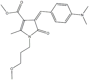 methyl 4-[4-(dimethylamino)benzylidene]-1-(3-methoxypropyl)-2-methyl-5-oxo-4,5-dihydro-1H-pyrrole-3-carboxylate 구조식 이미지