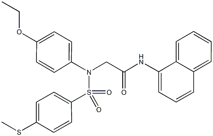 2-(4-ethoxy{[4-(methylsulfanyl)phenyl]sulfonyl}anilino)-N-(1-naphthyl)acetamide 구조식 이미지