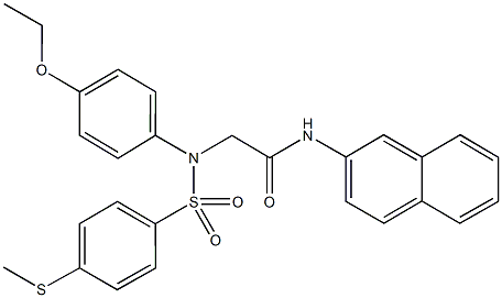 2-(4-ethoxy{[4-(methylsulfanyl)phenyl]sulfonyl}anilino)-N-(2-naphthyl)acetamide Structure
