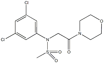 N-(3,5-dichlorophenyl)-N-[2-(4-morpholinyl)-2-oxoethyl]methanesulfonamide 구조식 이미지