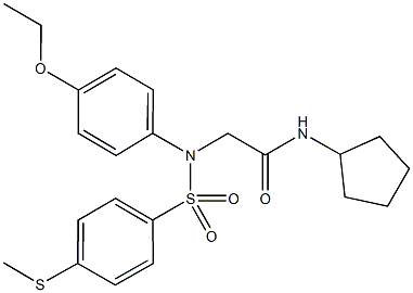 N-cyclopentyl-2-(4-ethoxy{[4-(methylsulfanyl)phenyl]sulfonyl}anilino)acetamide Structure