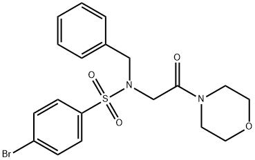 N-benzyl-4-bromo-N-[2-(4-morpholinyl)-2-oxoethyl]benzenesulfonamide 구조식 이미지