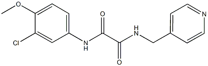 N~1~-(3-chloro-4-methoxyphenyl)-N~2~-(4-pyridinylmethyl)ethanediamide 구조식 이미지