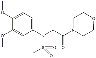 N-(3,4-dimethoxyphenyl)-N-[2-(4-morpholinyl)-2-oxoethyl]methanesulfonamide 구조식 이미지