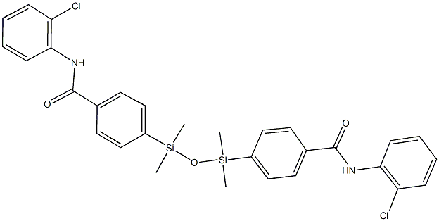4-(3-{4-[(2-chloroanilino)carbonyl]phenyl}-1,1,3,3-tetramethyldisiloxanyl)-N-(2-chlorophenyl)benzamide Structure