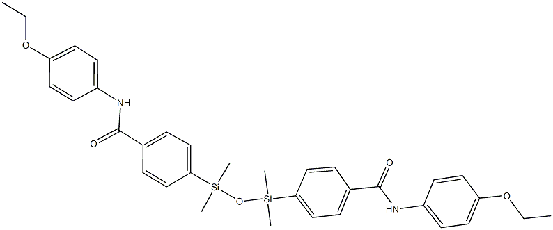 4-(3-{4-[(4-ethoxyanilino)carbonyl]phenyl}-1,1,3,3-tetramethyldisiloxanyl)-N-(4-ethoxyphenyl)benzamide 구조식 이미지