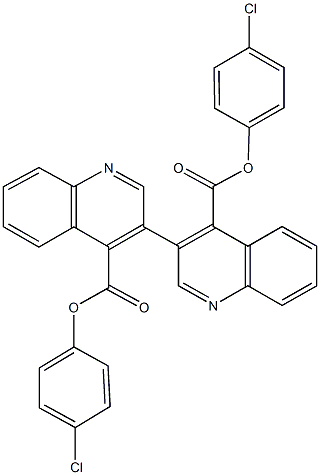 3,3'-bis[4-chlorophenyl 4-quinolinecarboxylate] Structure