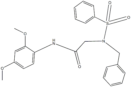2-[benzyl(phenylsulfonyl)amino]-N-(2,4-dimethoxyphenyl)acetamide Structure