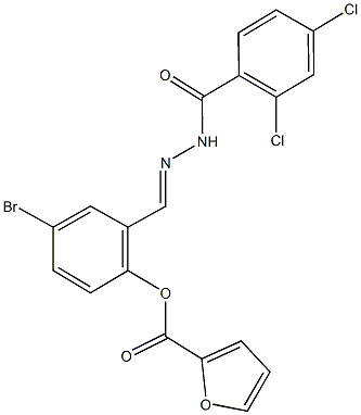 4-bromo-2-[2-(2,4-dichlorobenzoyl)carbohydrazonoyl]phenyl 2-furoate Structure