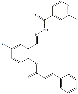 4-bromo-2-[2-(3-methylbenzoyl)carbohydrazonoyl]phenyl 3-phenylacrylate 구조식 이미지