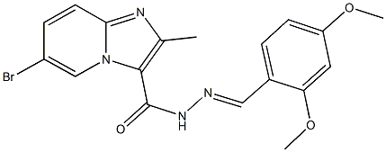 6-bromo-N'-(2,4-dimethoxybenzylidene)-2-methylimidazo[1,2-a]pyridine-3-carbohydrazide Structure