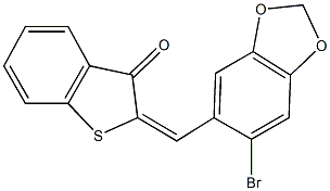 2-[(6-bromo-1,3-benzodioxol-5-yl)methylene]-1-benzothiophen-3(2H)-one 구조식 이미지