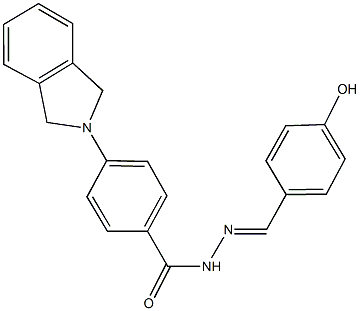 4-(1,3-dihydro-2H-isoindol-2-yl)-N'-(4-hydroxybenzylidene)benzohydrazide 구조식 이미지