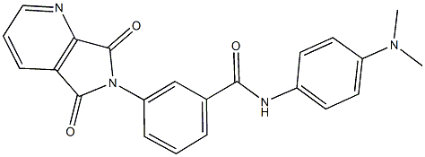 N-[4-(dimethylamino)phenyl]-3-(5,7-dioxo-5,7-dihydro-6H-pyrrolo[3,4-b]pyridin-6-yl)benzamide 구조식 이미지