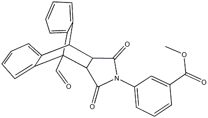 methyl 3-(1-formyl-16,18-dioxo-17-azapentacyclo[6.6.5.0~2,7~.0~9,14~.0~15,19~]nonadeca-2,4,6,9,11,13-hexaen-17-yl)benzoate Structure
