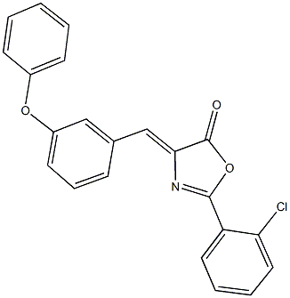 2-(2-chlorophenyl)-4-(3-phenoxybenzylidene)-1,3-oxazol-5(4H)-one Structure