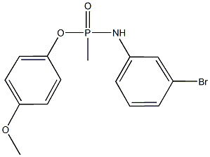 4-methoxyphenyl N-(3-bromophenyl)-P-methylphosphonamidoate 구조식 이미지