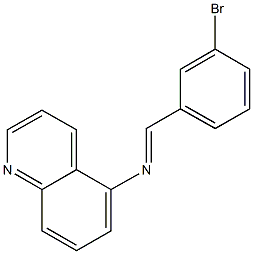 N-(3-bromobenzylidene)-N-(5-quinolinyl)amine 구조식 이미지