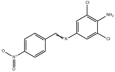 2,6-dichloro-N~4~-(4-nitrobenzylidene)-1,4-benzenediamine 구조식 이미지