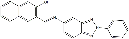 3-{[(2-phenyl-2H-1,2,3-benzotriazol-5-yl)imino]methyl}-2-naphthol 구조식 이미지
