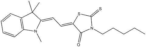 3-pentyl-2-thioxo-5-[2-(1,3,3-trimethyl-1,3-dihydro-2H-indol-2-ylidene)ethylidene]-1,3-thiazolidin-4-one Structure