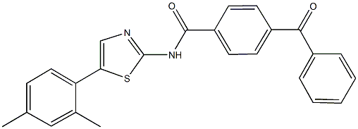 4-benzoyl-N-[5-(2,4-dimethylphenyl)-1,3-thiazol-2-yl]benzamide 구조식 이미지