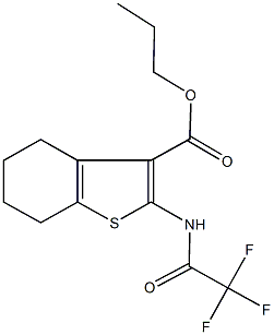 propyl 2-[(trifluoroacetyl)amino]-4,5,6,7-tetrahydro-1-benzothiophene-3-carboxylate Structure