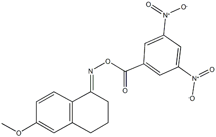 6-methoxy-3,4-dihydro-1(2H)-naphthalenone O-{3,5-bisnitrobenzoyl}oxime 구조식 이미지