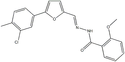 N'-{[5-(3-chloro-4-methylphenyl)-2-furyl]methylene}-2-methoxybenzohydrazide Structure