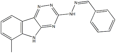benzaldehyde (6-methyl-5H-[1,2,4]triazino[5,6-b]indol-3-yl)hydrazone 구조식 이미지