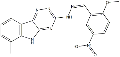 5-nitro-2-methoxybenzaldehyde (6-methyl-5H-[1,2,4]triazino[5,6-b]indol-3-yl)hydrazone 구조식 이미지