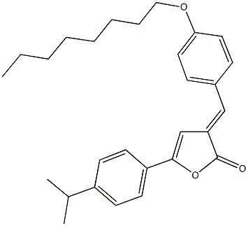 5-(4-isopropylphenyl)-3-[4-(octyloxy)benzylidene]-2(3H)-furanone 구조식 이미지