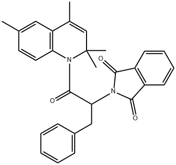 2-[1-benzyl-2-oxo-2-(2,2,4,6-tetramethyl-1(2H)-quinolinyl)ethyl]-1H-isoindole-1,3(2H)-dione 구조식 이미지