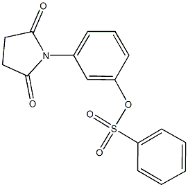 3-(2,5-dioxo-1-pyrrolidinyl)phenyl benzenesulfonate Structure