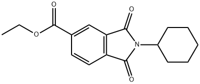 ethyl 2-cyclohexyl-1,3-dioxo-5-isoindolinecarboxylate Structure