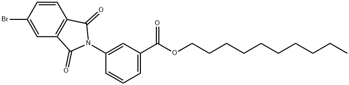 decyl 3-(5-bromo-1,3-dioxo-1,3-dihydro-2H-isoindol-2-yl)benzoate Structure