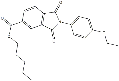 pentyl 2-(4-ethoxyphenyl)-1,3-dioxo-5-isoindolinecarboxylate Structure