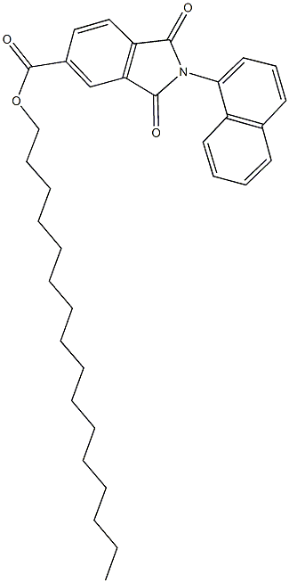 hexadecyl 2-(1-naphthyl)-1,3-dioxo-5-isoindolinecarboxylate 구조식 이미지