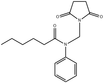 N-[(2,5-dioxo-1-pyrrolidinyl)methyl]-N-phenylhexanamide 구조식 이미지